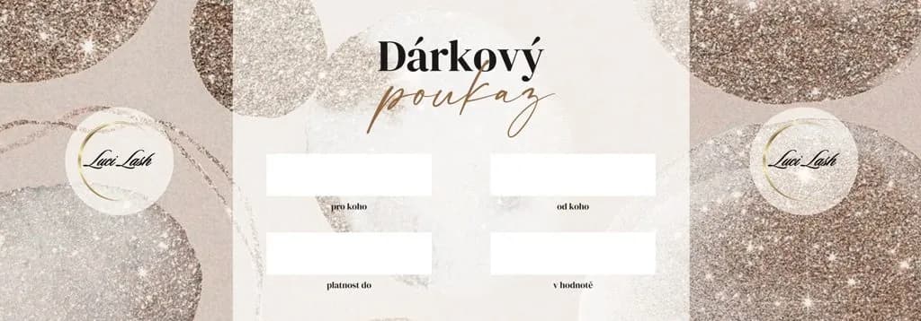 Ukázka dárkového poukazu Luci Lash